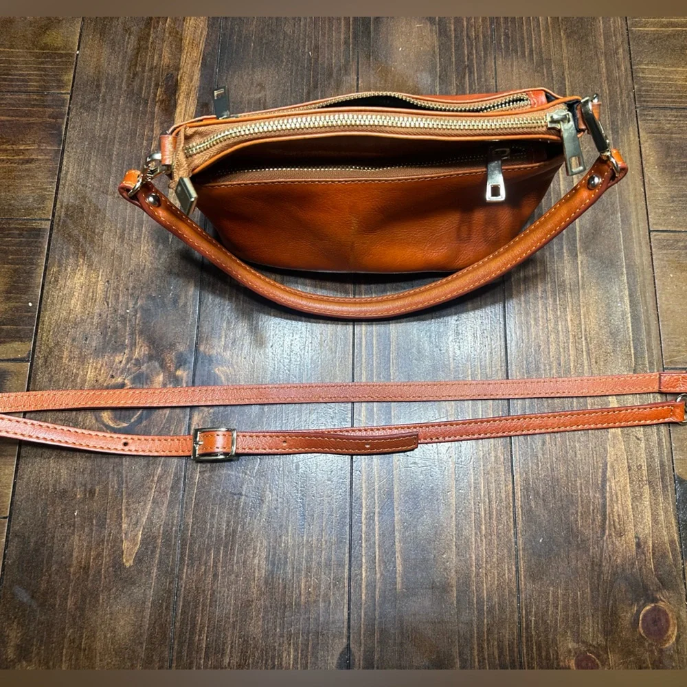 Diane Von Furstenberg Burnt Orange Crossbody or Hand Bag - Picture 3 of 8